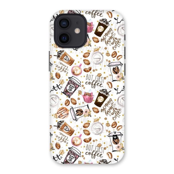 Coffee Pattern Back Case for iPhone 12