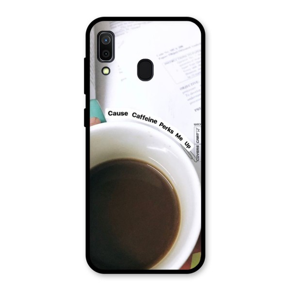 Coffee Perks Glass Back Case for Galaxy A30