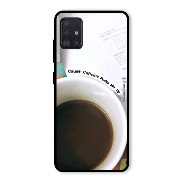 Coffee Perks Glass Back Case for Galaxy A51