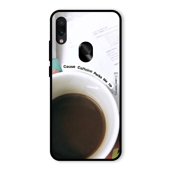 Coffee Perks Glass Back Case for Redmi Note 7