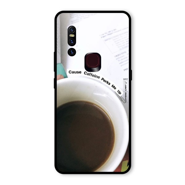 Coffee Perks Glass Back Case for Vivo V15