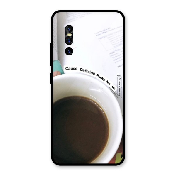 Coffee Perks Glass Back Case for Vivo V15 Pro