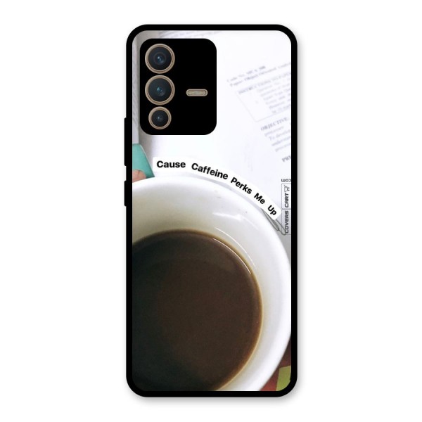 Coffee Perks Glass Back Case for Vivo V23 5G