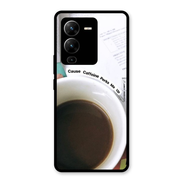 Coffee Perks Glass Back Case for Vivo V25 Pro