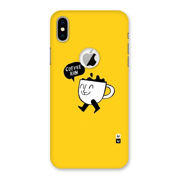 Coffee Run Back Case for iPhone XS Logo Cut