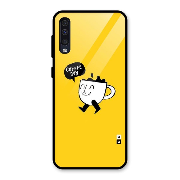 Coffee Run Glass Back Case for Galaxy A50s