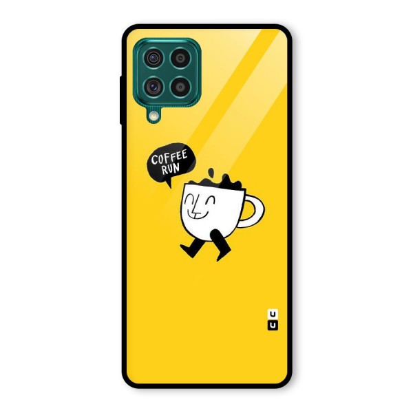 Coffee Run Glass Back Case for Galaxy F62