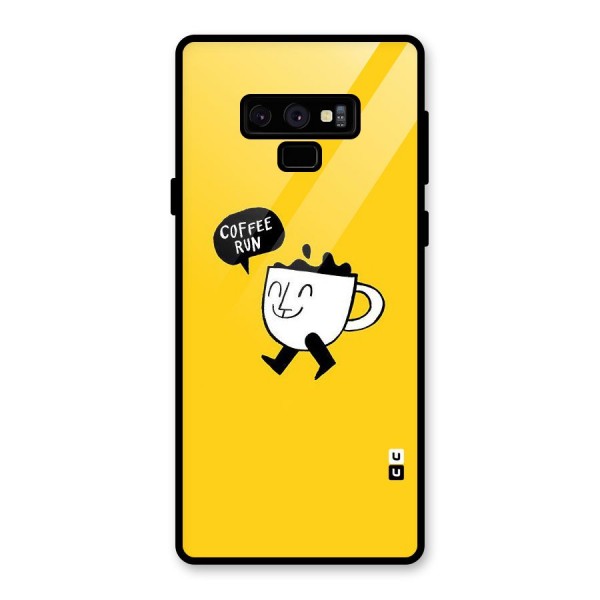 Coffee Run Glass Back Case for Galaxy Note 9