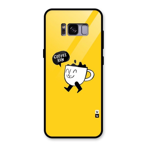 Coffee Run Glass Back Case for Galaxy S8