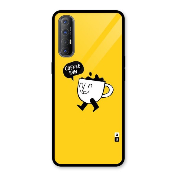 Coffee Run Glass Back Case for Oppo Reno3 Pro