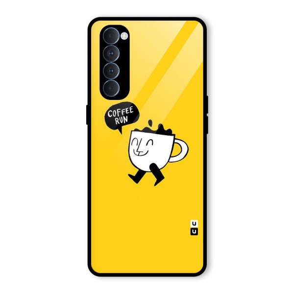 Coffee Run Glass Back Case for Oppo Reno4 Pro