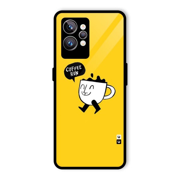 Coffee Run Glass Back Case for Realme GT2 Pro