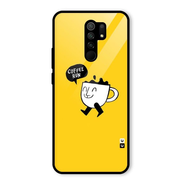 Coffee Run Glass Back Case for Redmi 9 Prime