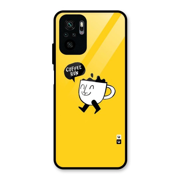 Coffee Run Glass Back Case for Redmi Note 10