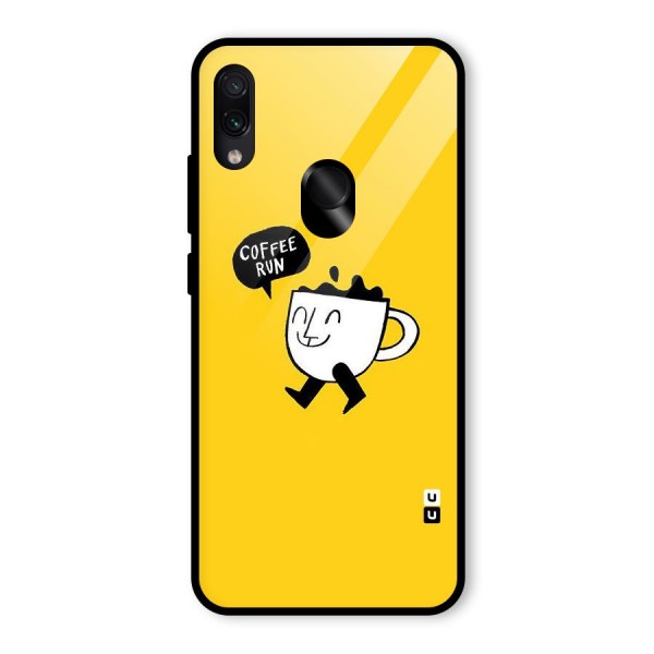 Coffee Run Glass Back Case for Redmi Note 7