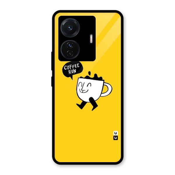 Coffee Run Glass Back Case for Vivo T1 Pro