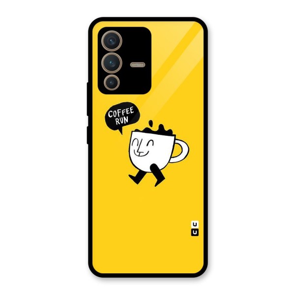 Coffee Run Glass Back Case for Vivo V23 5G