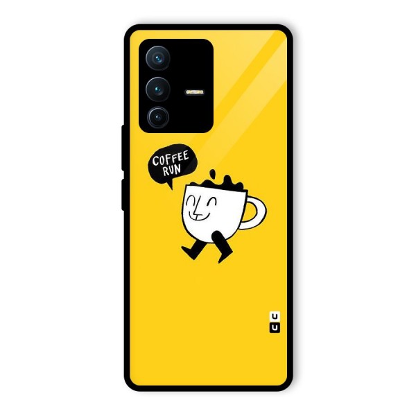 Coffee Run Glass Back Case for Vivo V23 Pro