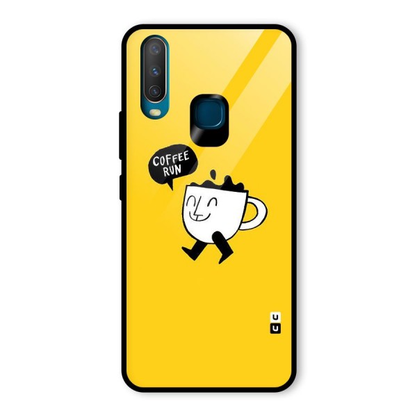 Coffee Run Glass Back Case for Vivo Y12