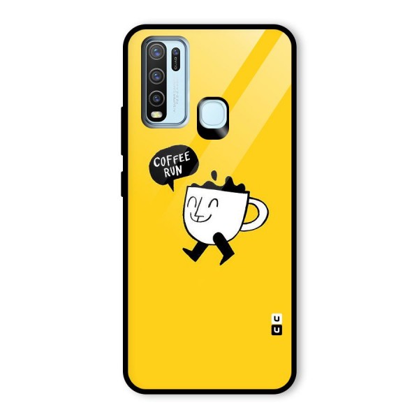 Coffee Run Glass Back Case for Vivo Y30