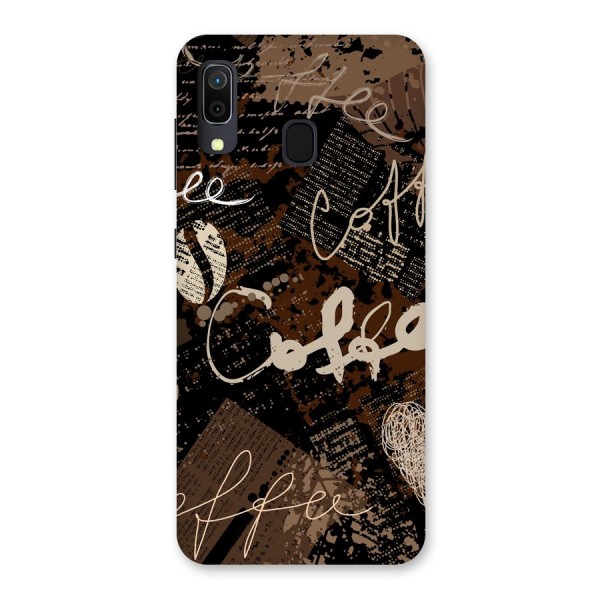 Coffee Scribbles Back Case for Galaxy A20