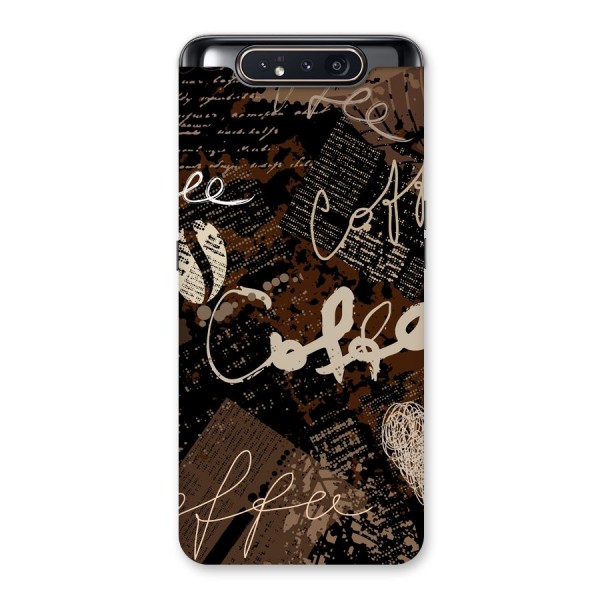 Coffee Scribbles Back Case for Galaxy A80