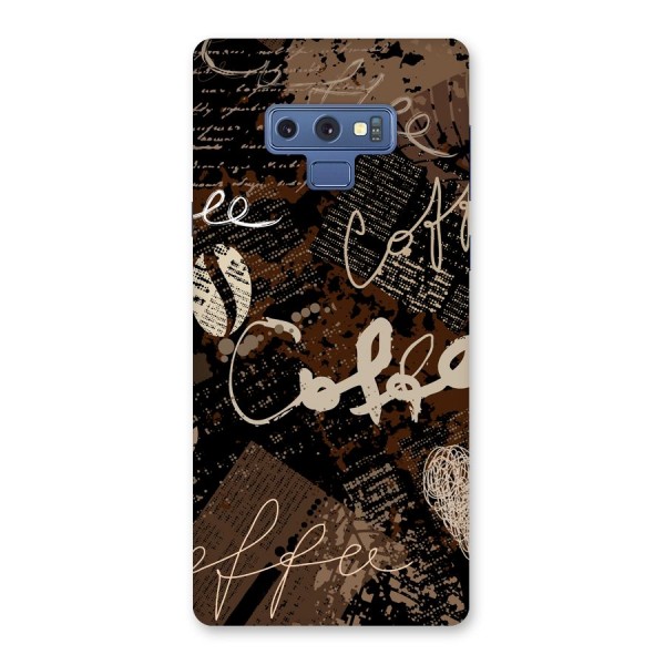 Coffee Scribbles Back Case for Galaxy Note 9