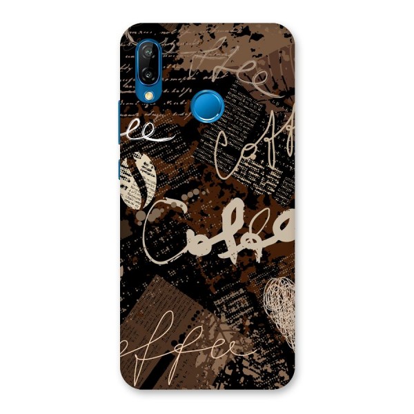 Coffee Scribbles Back Case for Huawei P20 Lite