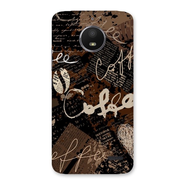 Coffee Scribbles Back Case for Moto E4