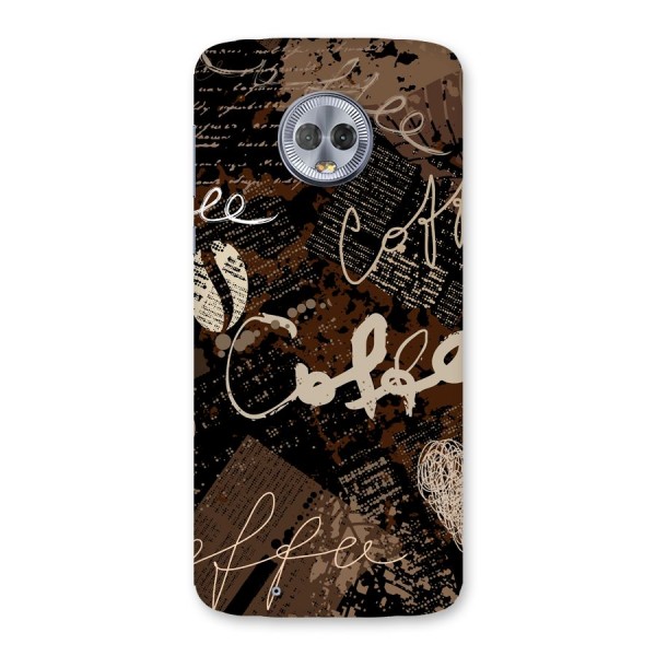 Coffee Scribbles Back Case for Moto G6