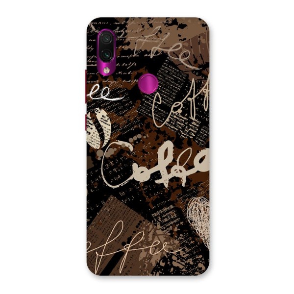 Coffee Scribbles Back Case for Redmi Note 7 Pro