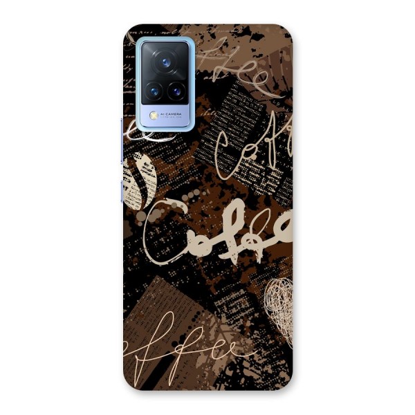 Coffee Scribbles Back Case for Vivo V21 5G