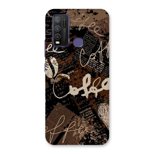 Coffee Scribbles Back Case for Vivo Y30