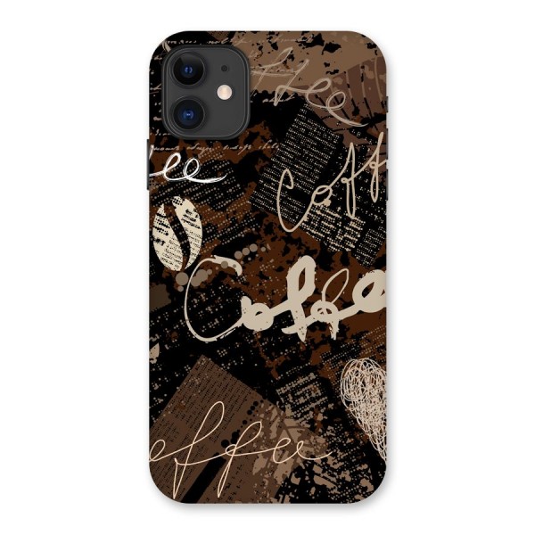 Coffee Scribbles Back Case for iPhone 11