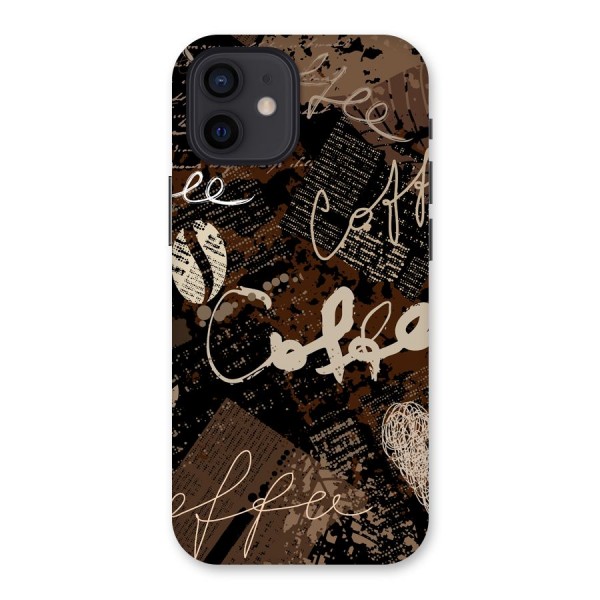 Coffee Scribbles Back Case for iPhone 12