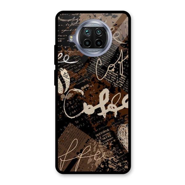 Coffee Scribbles Glass Back Case for Mi 10i