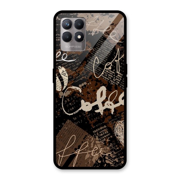 Coffee Scribbles Glass Back Case for Realme 8i