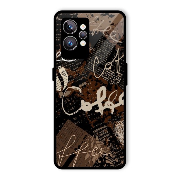 Coffee Scribbles Glass Back Case for Realme GT2 Pro