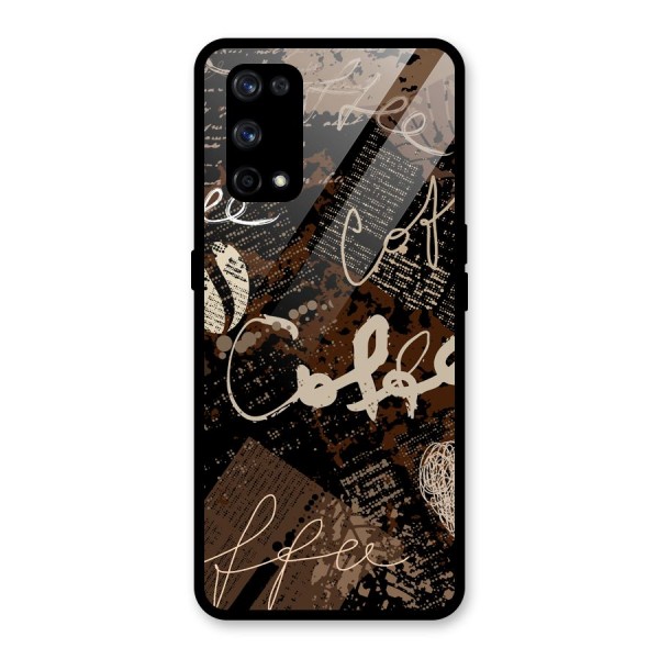 Coffee Scribbles Glass Back Case for Realme X7 Pro