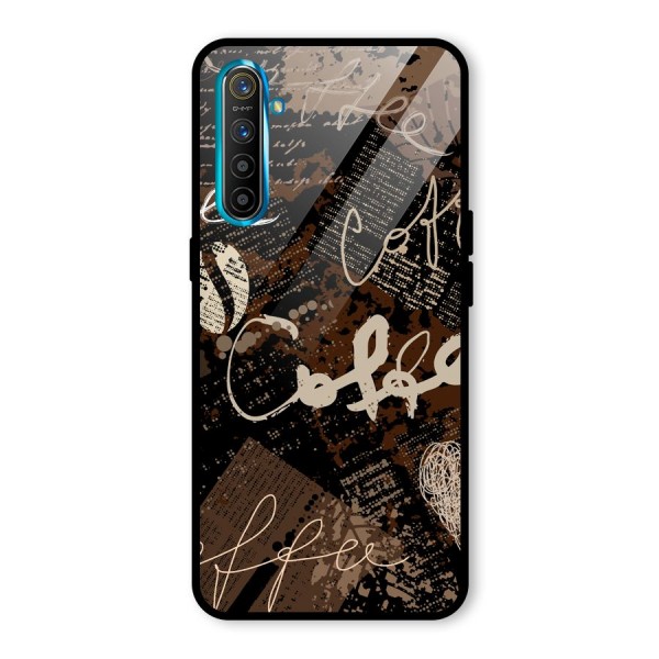 Coffee Scribbles Glass Back Case for Realme XT