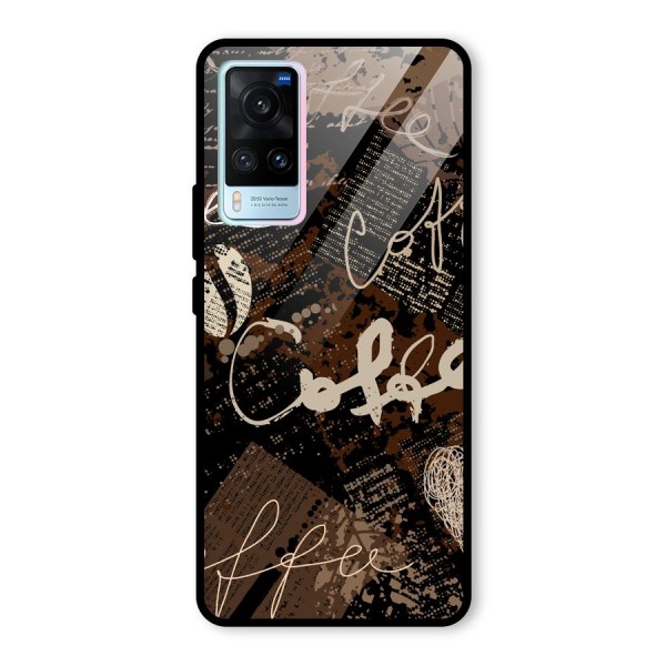 Coffee Scribbles Glass Back Case for Vivo X60