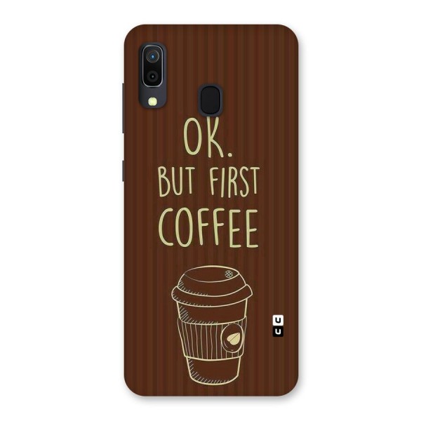 Coffee Stripes Back Case for Galaxy A20