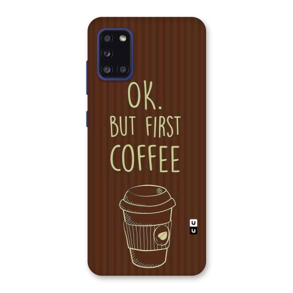 Coffee Stripes Back Case for Galaxy A31