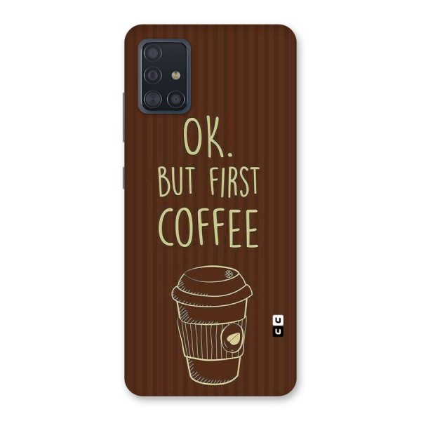 Coffee Stripes Back Case for Galaxy A51