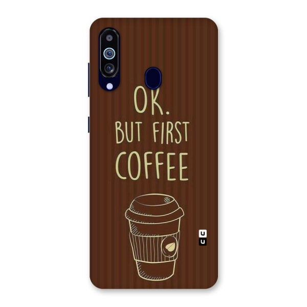 Coffee Stripes Back Case for Galaxy A60