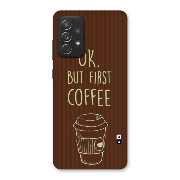 Coffee Stripes Back Case for Galaxy A72