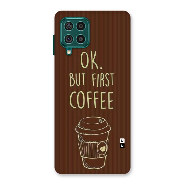 Coffee Stripes Back Case for Galaxy F62