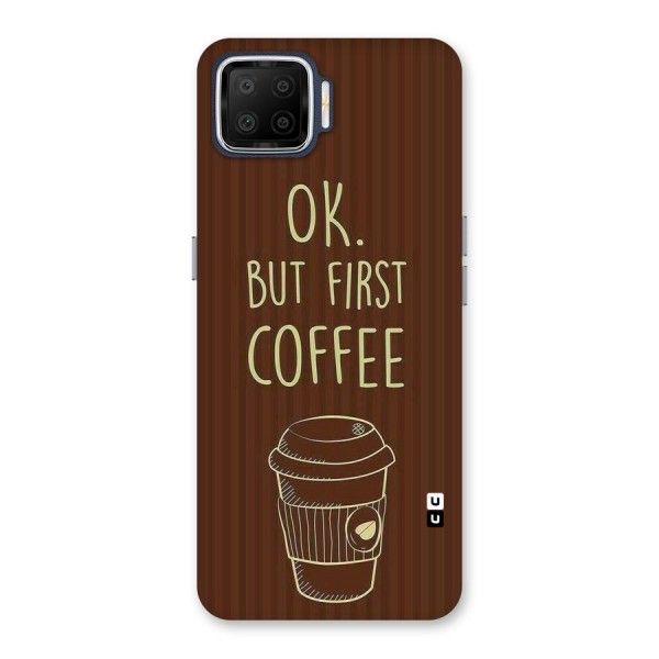 Coffee Stripes Back Case for Oppo F17