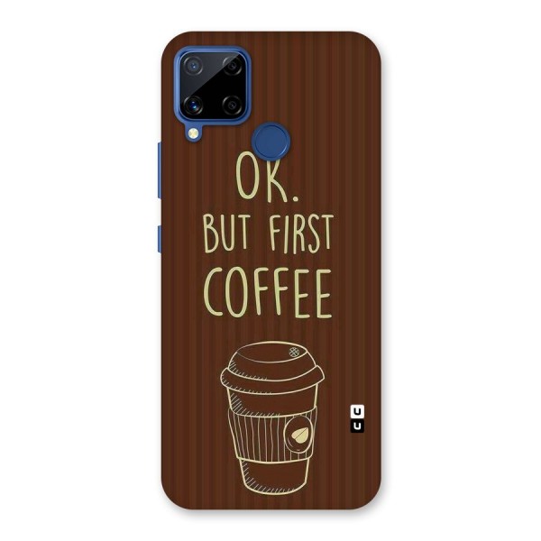 Coffee Stripes Back Case for Realme C15