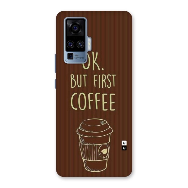 Coffee Stripes Back Case for Vivo X50 Pro